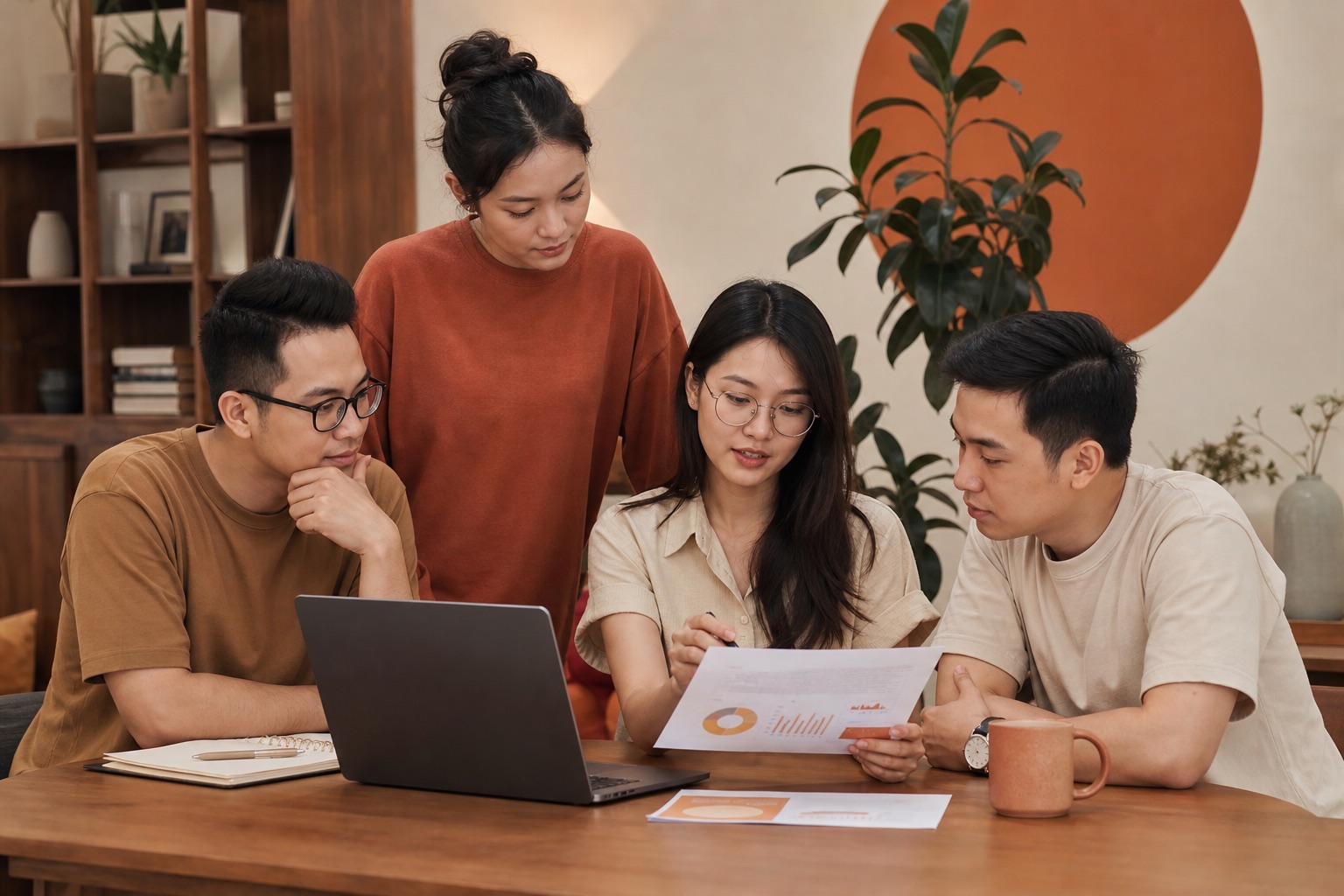 Đội ngũ SEO chiến lược đang phân tích dữ liệu dự án