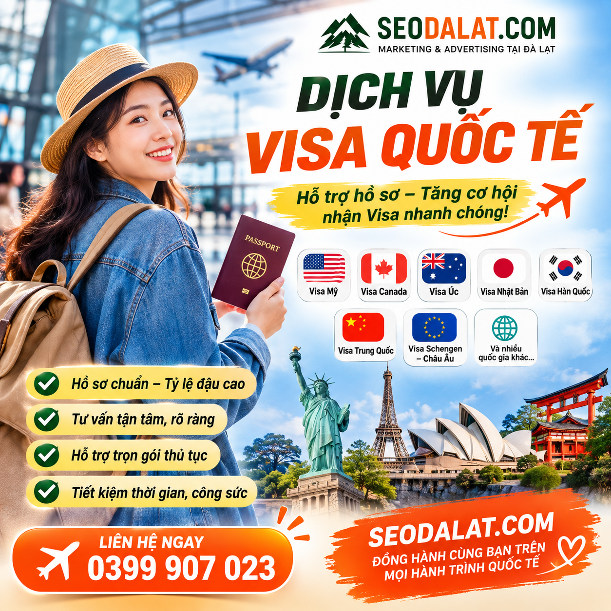 Quảng cáo dịch vụ Visa quốc tế để tiếp cận đúng khách hàng